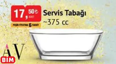LAV SERVİS TABAĞI ~375 CC